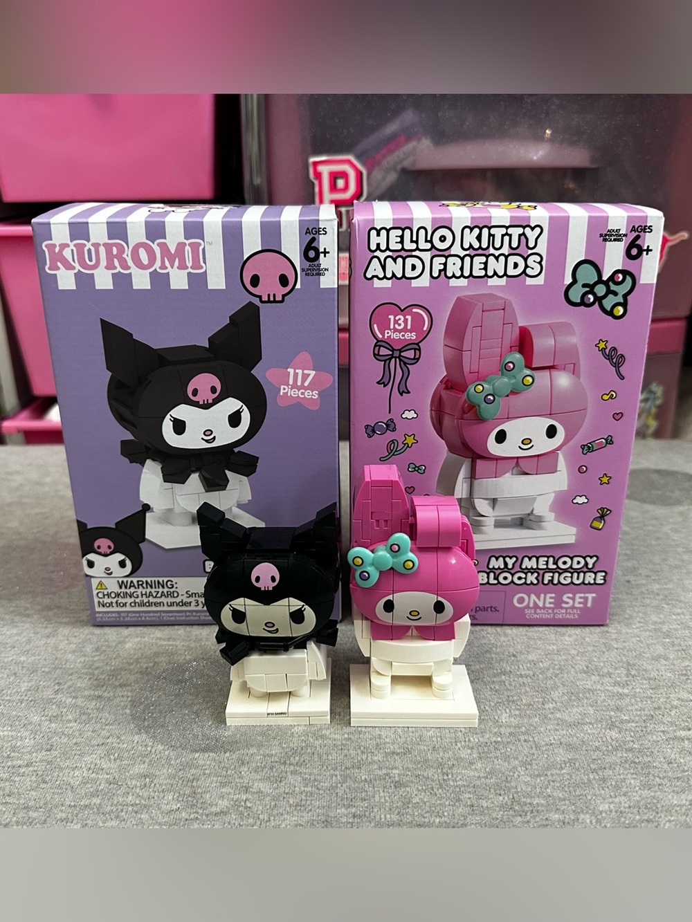 Hello Kitty Kuromi & My Melody Block Figure Set